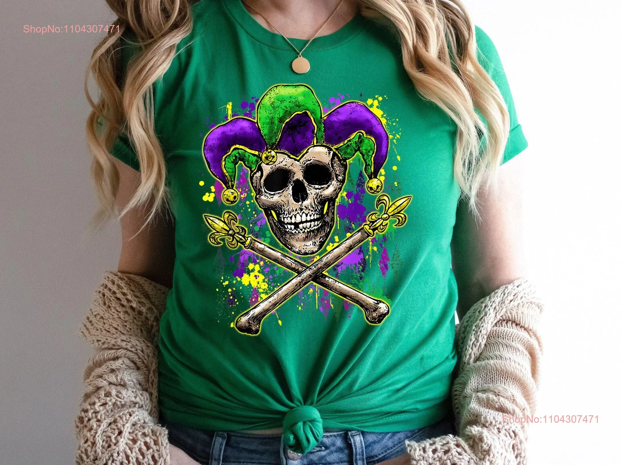 Mardi Gras Skull Top Hat New Orleans Witch T Shirt Let The Shenanigans Begin Dia De Los Muertos Carnaval 2024