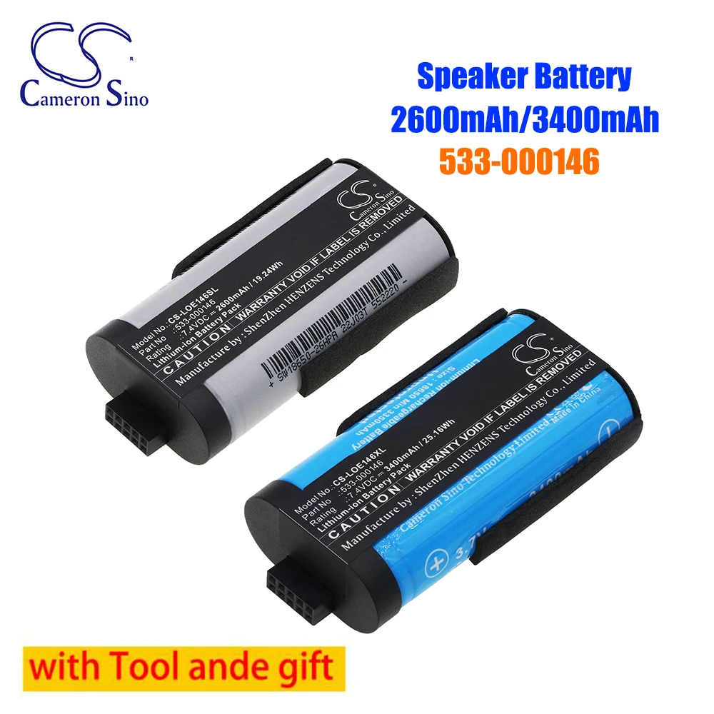 Speaker 533-000146 2600mAh/3400mAh 7.4V Battery for Logitech 984-001362 084-000845 Ultimate Ears Megaboom 3 S-00171 MegaBlast