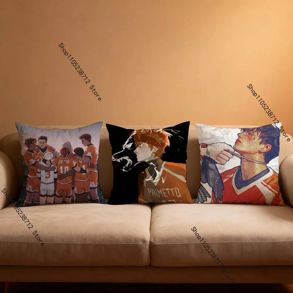 The F-Foxhole C-Court Book Anime Pillow Case Anti-dustmite Pillowcase Invisible zipper silky short plush Sofa cushion cover