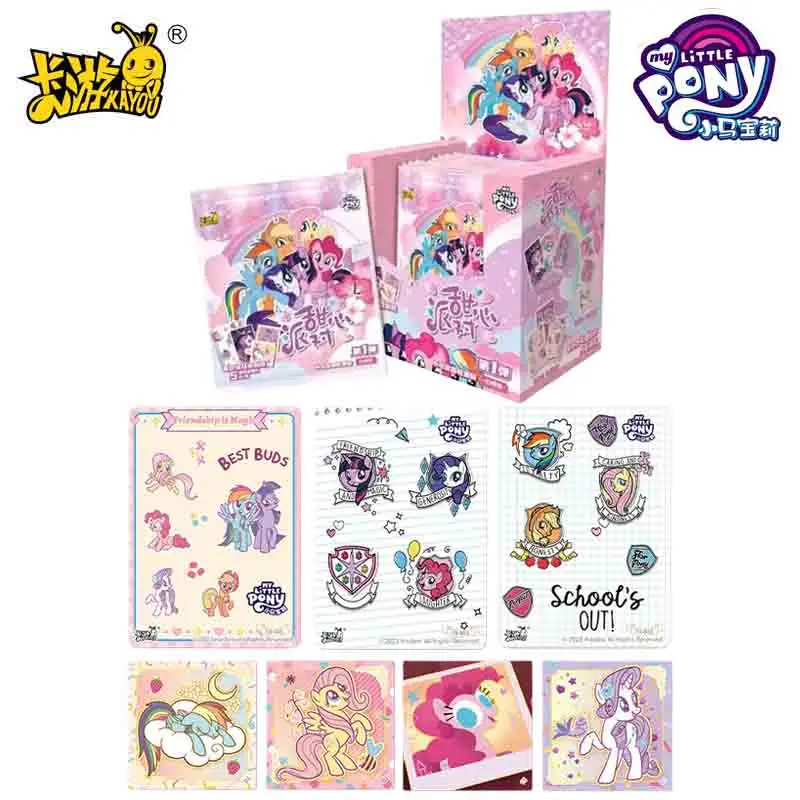 

KAYOU натуральная карта My Little Pony Xinyue Pack, наклейка для вечеринки в форме сердца, оригинальная анимационная коллекция мультфильмов, периферийная игрушка в подарок