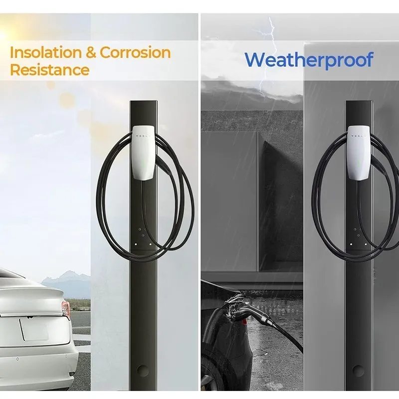 For Tesla Model 3 Y S X Wall Connector Pedestal Mounted Charging Station Pedestal EV Charger Pedestal Wall Connector Stand