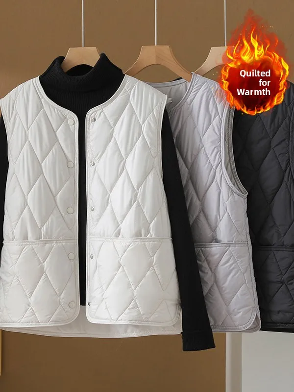 

Теплый хлопковый тюнет-жилет большого размера, женская круглая стеганая необычная цветная зимняя верхняя одежда, пальто