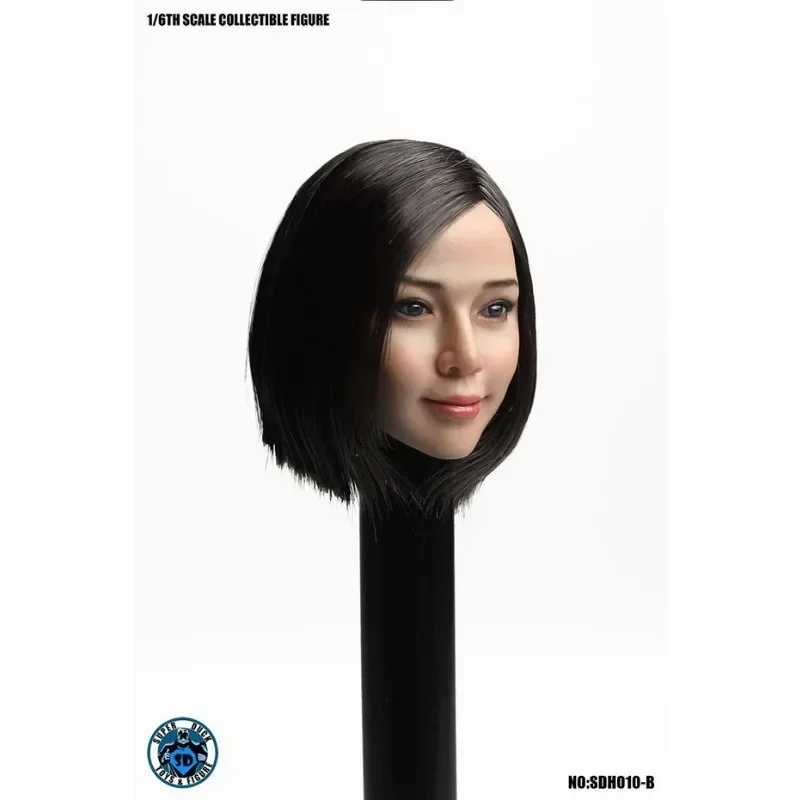 SUPER DUCK SDH010 1/6 Asian Girl Head Sculpt PVC Carved Model for 12'' Tbleague Phicen JIAOUL Female Soldier Action BodyDoll