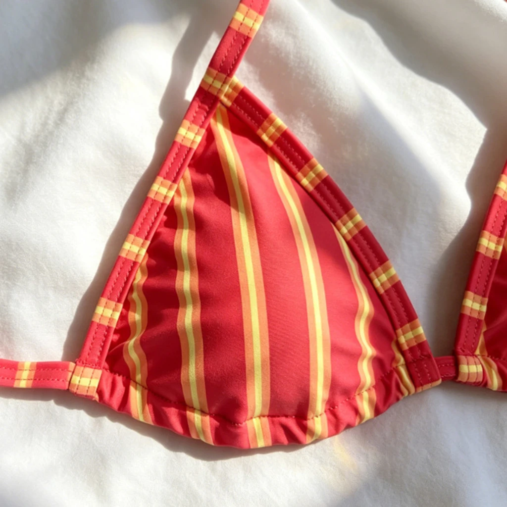 Bikini 2026 Bandeau Biquini Women Sexy Swimsuit Push Up Swimwear Female Low Waist Swim Suits Striped Print Bathingsuit Beachwear