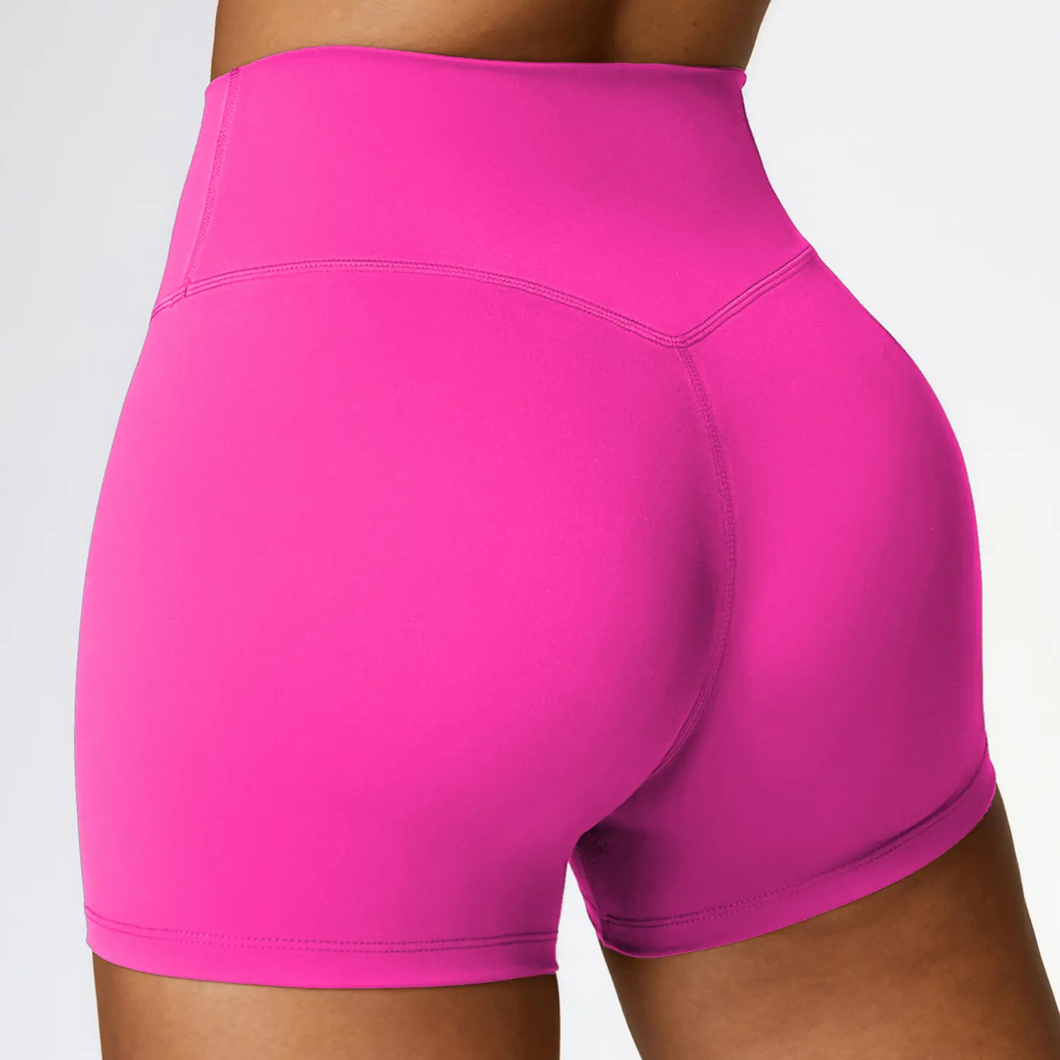 Esportes femininos shorts de yoga cintura alta hip lift fitness correndo ciclismo secagem rápida respirável yoga feminino 3 pontos shorts de yoga