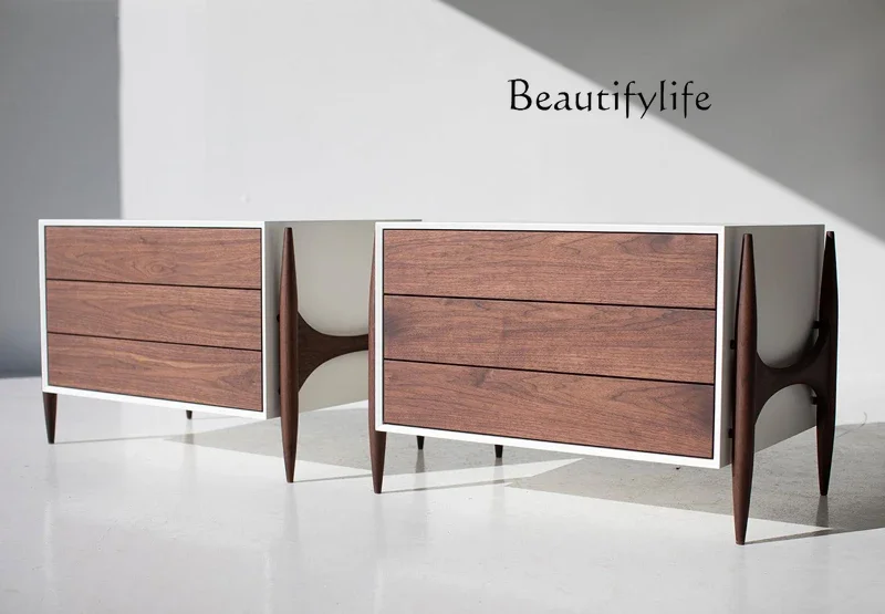 

muebles para hogar Nordic Entry Lux Style Solid Wood Three-Bucket Cabinet Wall Storage Side Cabinet American Simple Storage Cabi