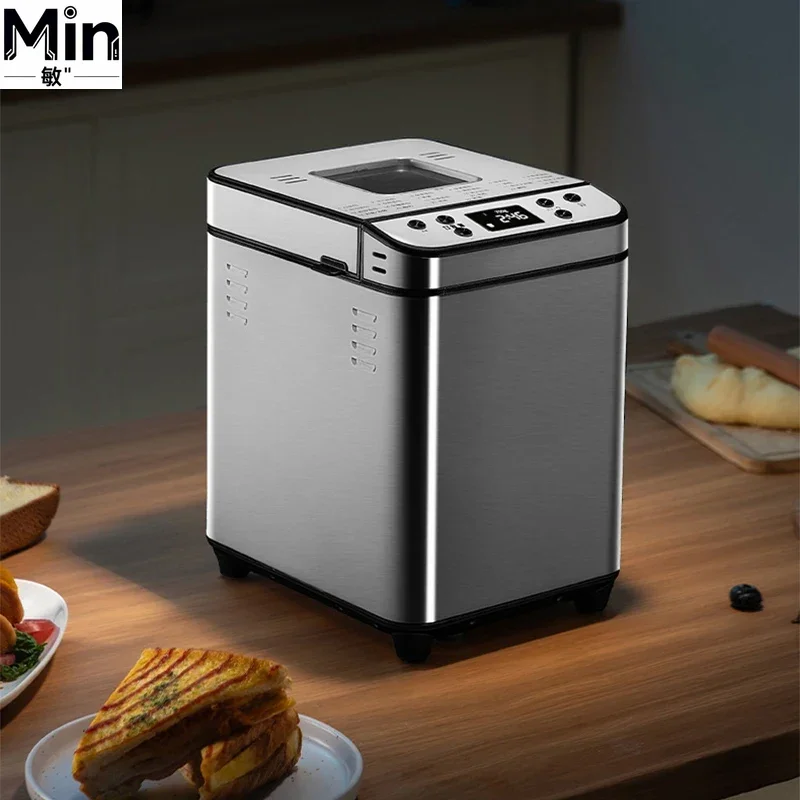 1000g Capacity Stainless Steel Automatic Bread Maker 25 Baking Modes Auto Dough Kneading Machine For Home Baking Use