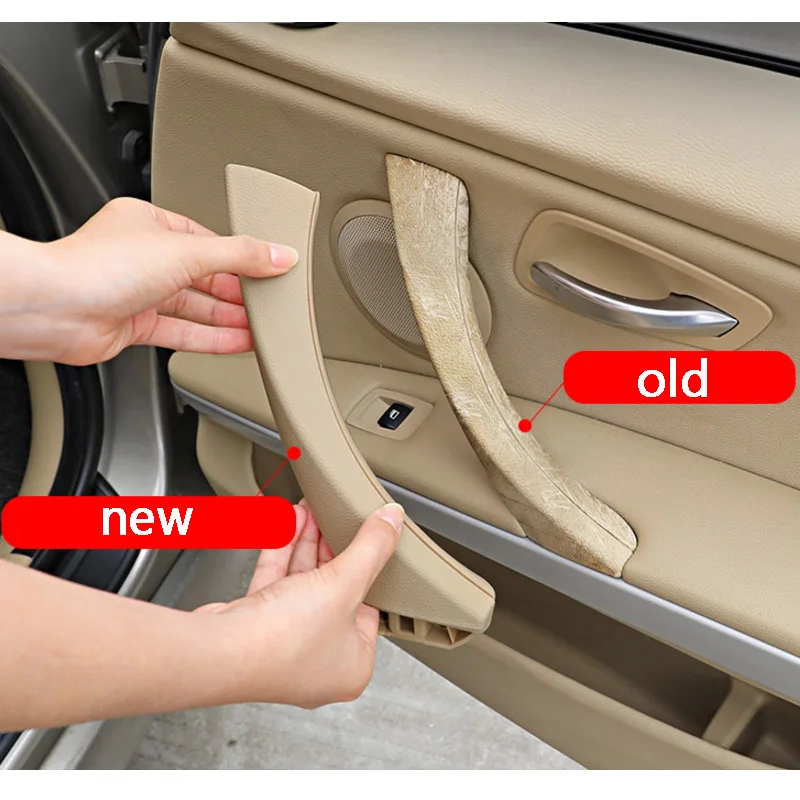 

Original Beige Car interior door handle Gray Beige Black left Right For BMW 3 series E90 E91 316 318 320 325 328