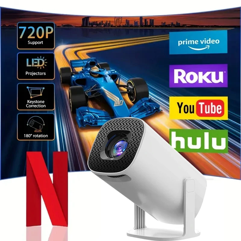 

Портативный видеопроектор P30PRO с разрешением 720P и регулируемым углом обзора 180° ° Угол проекции, товары для светового шоу Glow Party