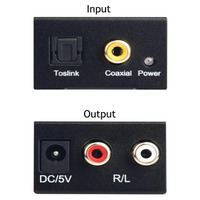 Digital to Analog Audio Converter Bluetooth-compatible Optical Fiber Toslink Coaxial Signal to RCA R/L Audio Decoder SPDIF DAC