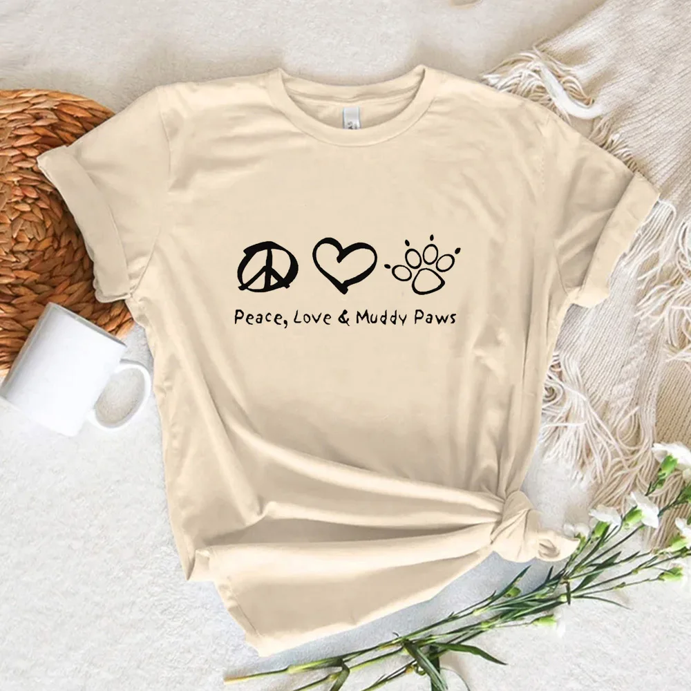 Dogs Paws top women summer funny Y2K t-shirts girl streetwear graphic harajuku clothing