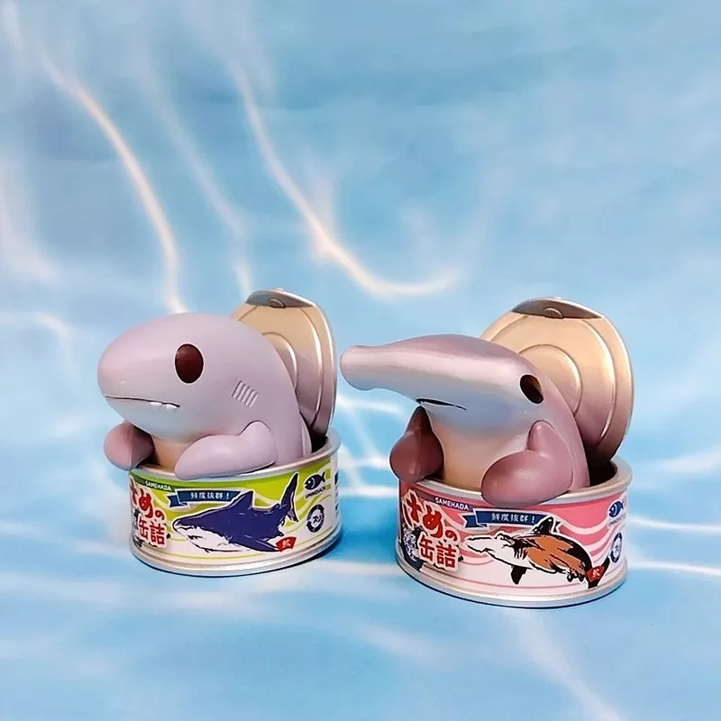 Tiburón de QUALIA genuino japonés, huevo retorcido con forma enlatada, tigre de rayas anchas, tiburón, comida animal marina, adorno de imitación