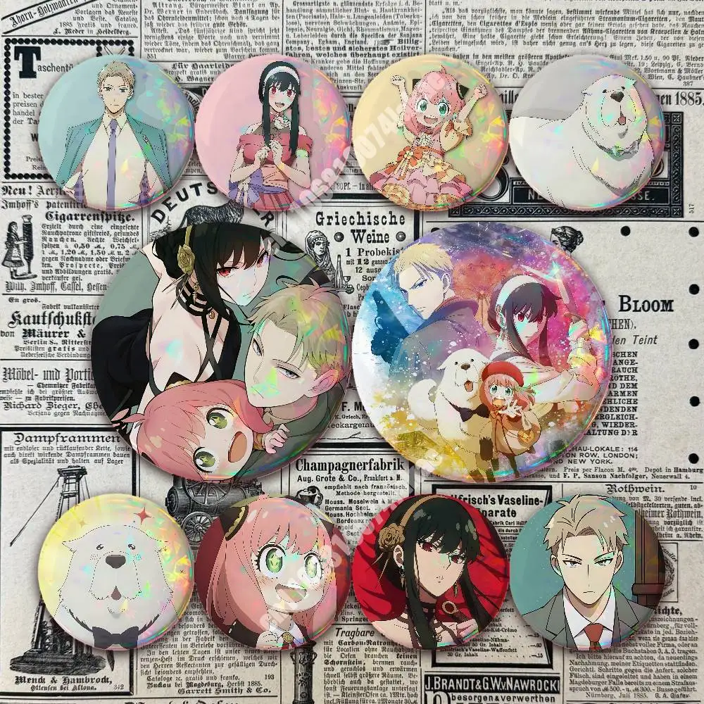 S-Spy F-Family Anya Bond Loid Yor Button Badge 2PC Sets for Bags & Clothes & Accessories Metal Pin Vibrant Collection