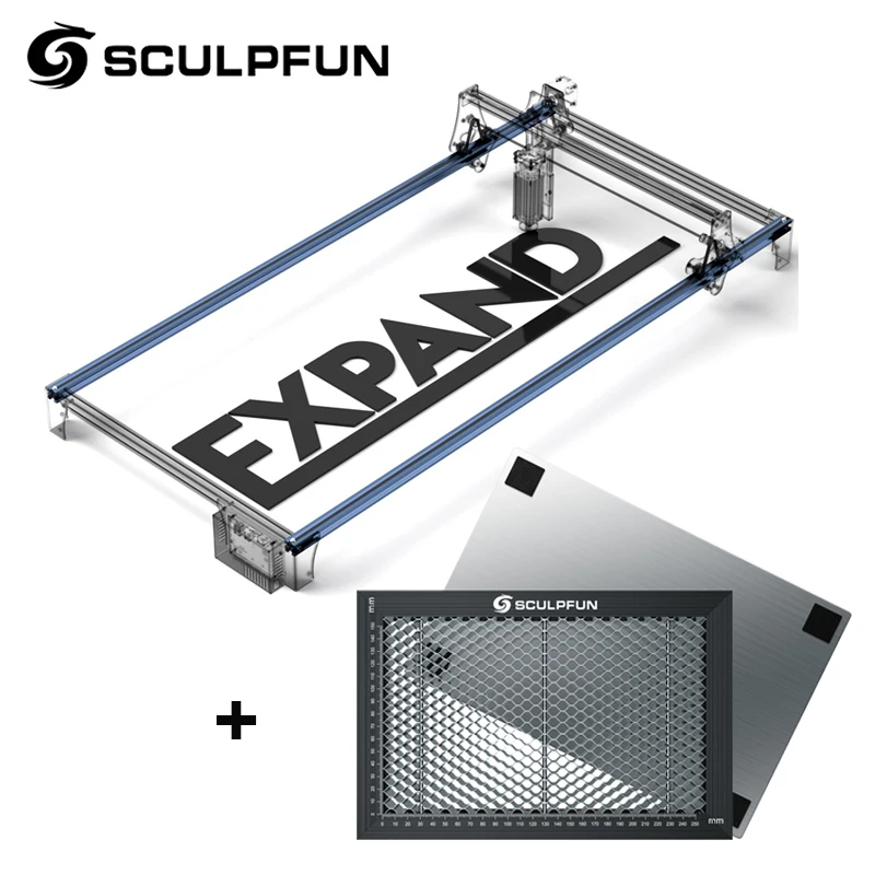 Sculpfun Area Expansion Kit with Honeycomb 300x200mm for S6/S6pro/S9 Laser Engraving Machine Quick Assembly Full Metal