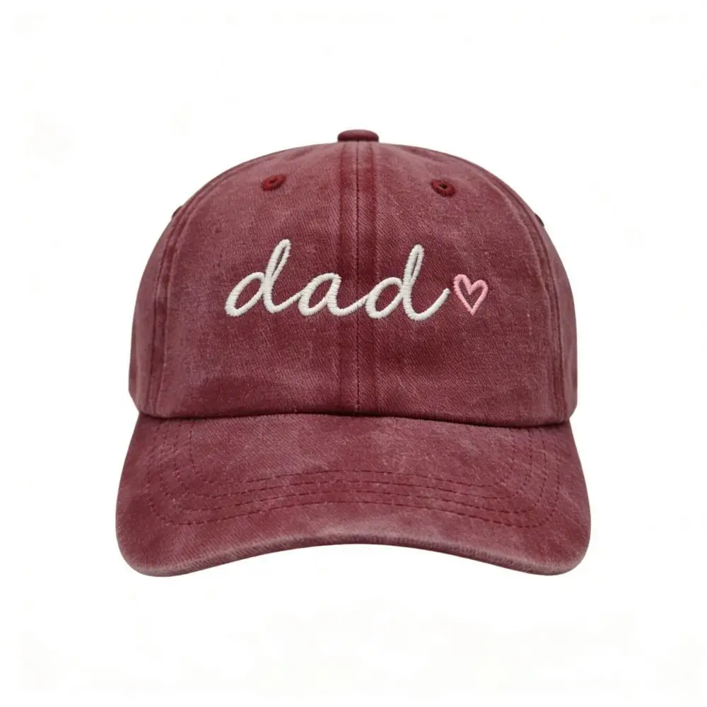 Gewaschene Baumwoll-Baseballkappen mit Aufschrift „Dad Mama Mini Love“, verstellbare Vintage-Baseballmützen für Eltern, Unisex, atmungsaktive Baseballkappen mit Stickerei, Geschenke – Detail 8