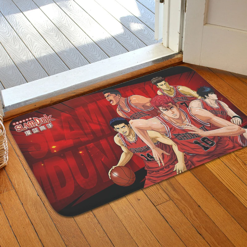 Interior Entrance Mat Anime Slam Dunk Living Room Bedroom Rug Hallway Entrance Door Doormat Balcony Corridor Carpet for Kitchen