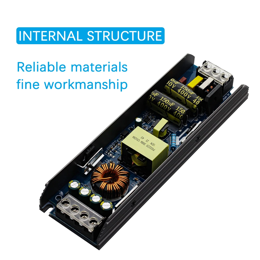 High Quality Mute Lighting Transformers AC110/180V-220V Constant Output DC12V 24V 48V 100W 200W 300W 400W LED Strip Power Supply