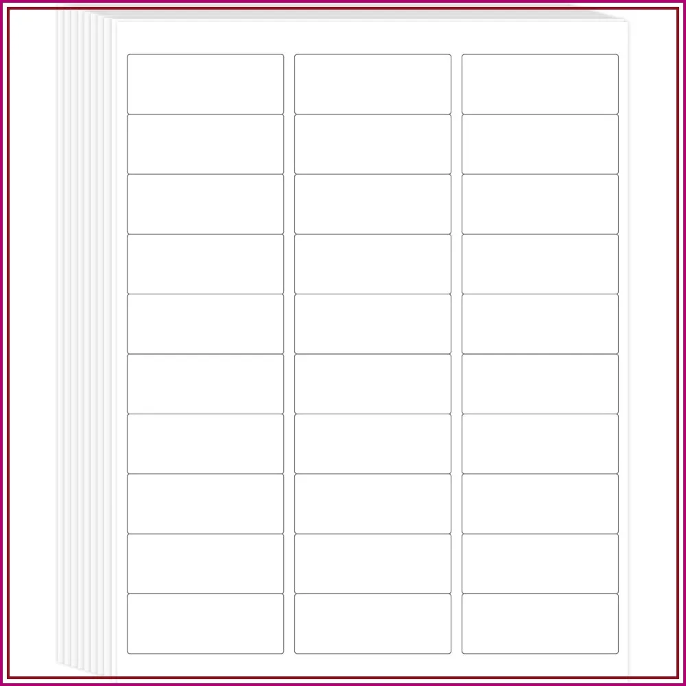 Printable Address Labels, 1" x 2-5/8", 900 Labels, 30 per Sheet, Mailing Labels for Envelopes (30 Sheets)