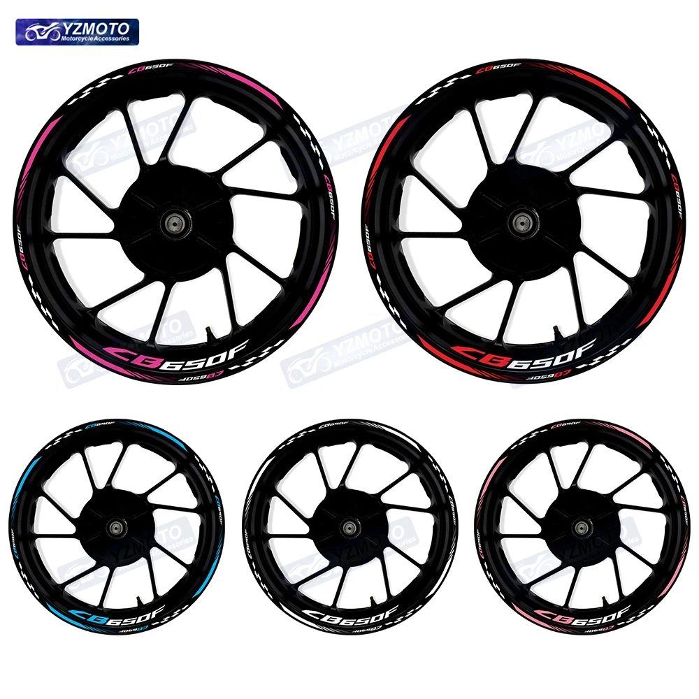 

For Honda CB650F CB 650F Motorcycle 17 Inch Front And Rear Wheel Stickers Car Reflective Rim Motorbike Hub Tape Decal Sticker