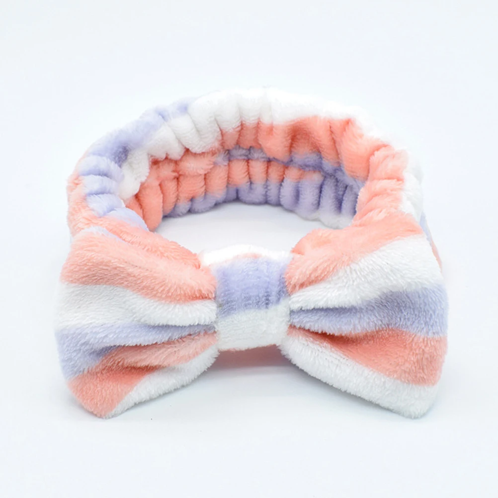 

3pcs Skin-Friendly Adjustable Elastic Headbands For Face Washing Protection Yoga Running Bowknot Hair Accessories For Women