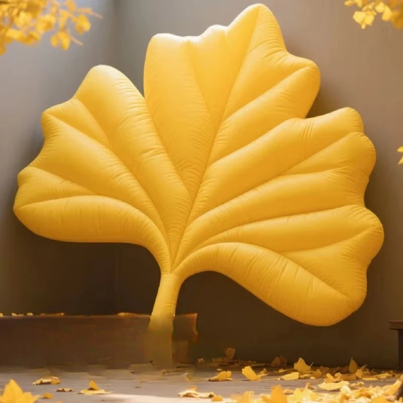 Autumn Festival Decoration Large Inflatable Canadian Maple Leaf Sculpture Plant Balloon