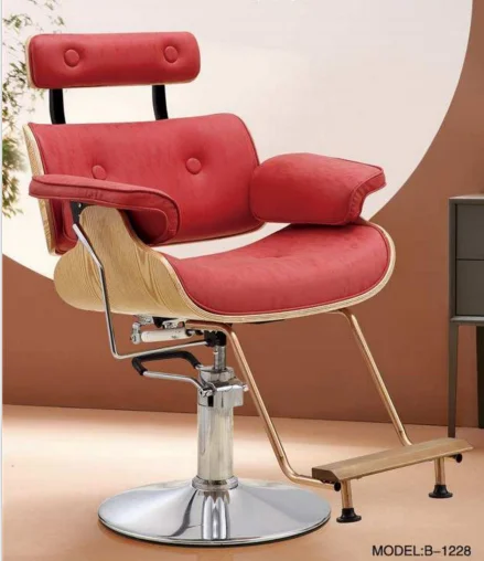 Top Selling Hot Beauty Barbershop Antique Salon Equipment And Furniture Hair Salon Gold Base Styling Chairs Metal Barber Chair