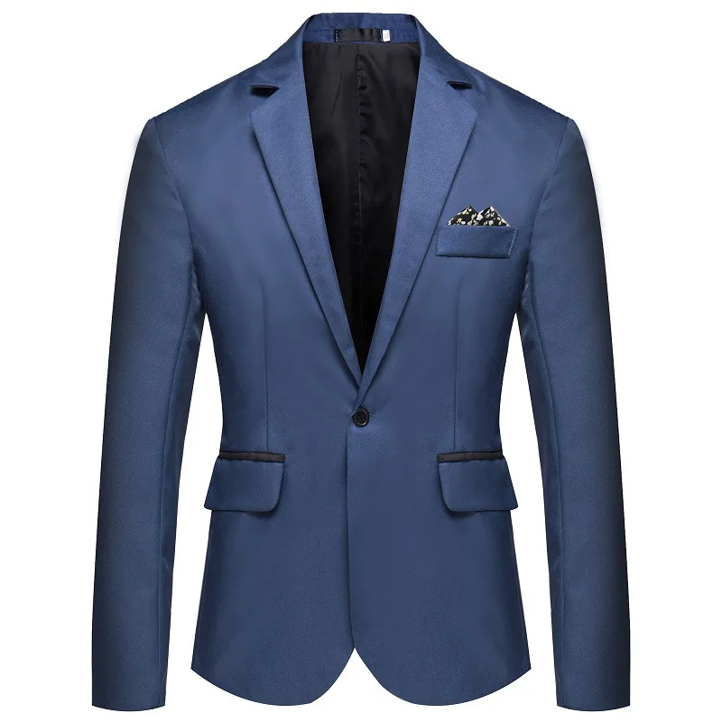 

2022 new European and American men's lapel suit men's business casual single suit jacket men