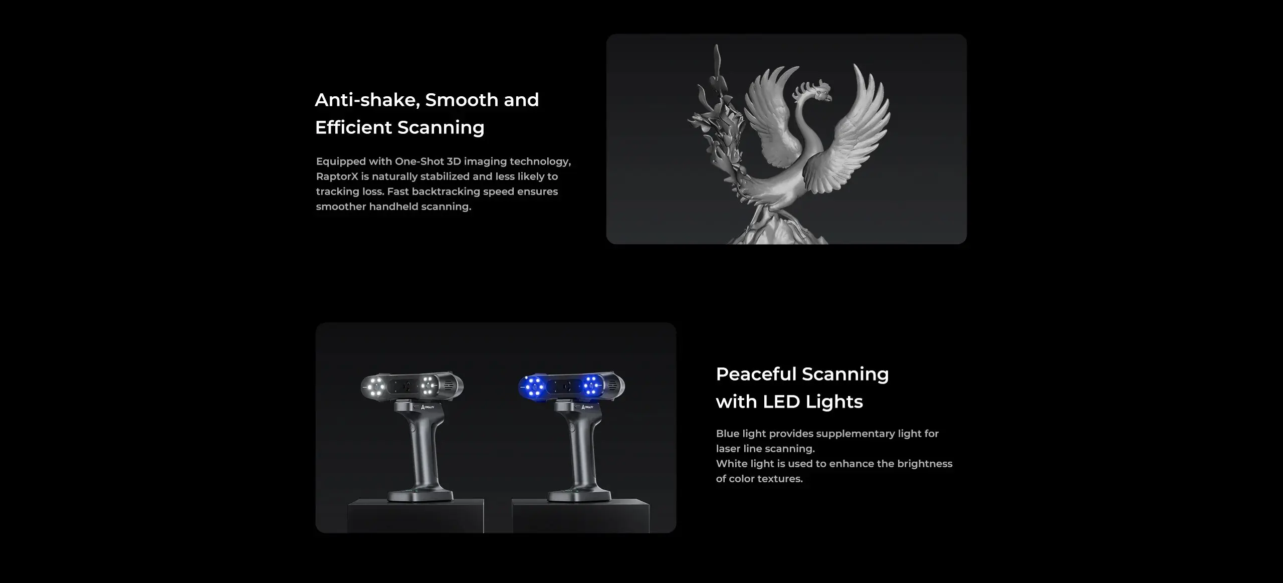 Creality Scanner Raptor X&Creality Handle Scanning Bridge 3D Scan Triple-in-one 34+7 Blue Laser NIR Light 0.02 Mm Accuracy 60fps