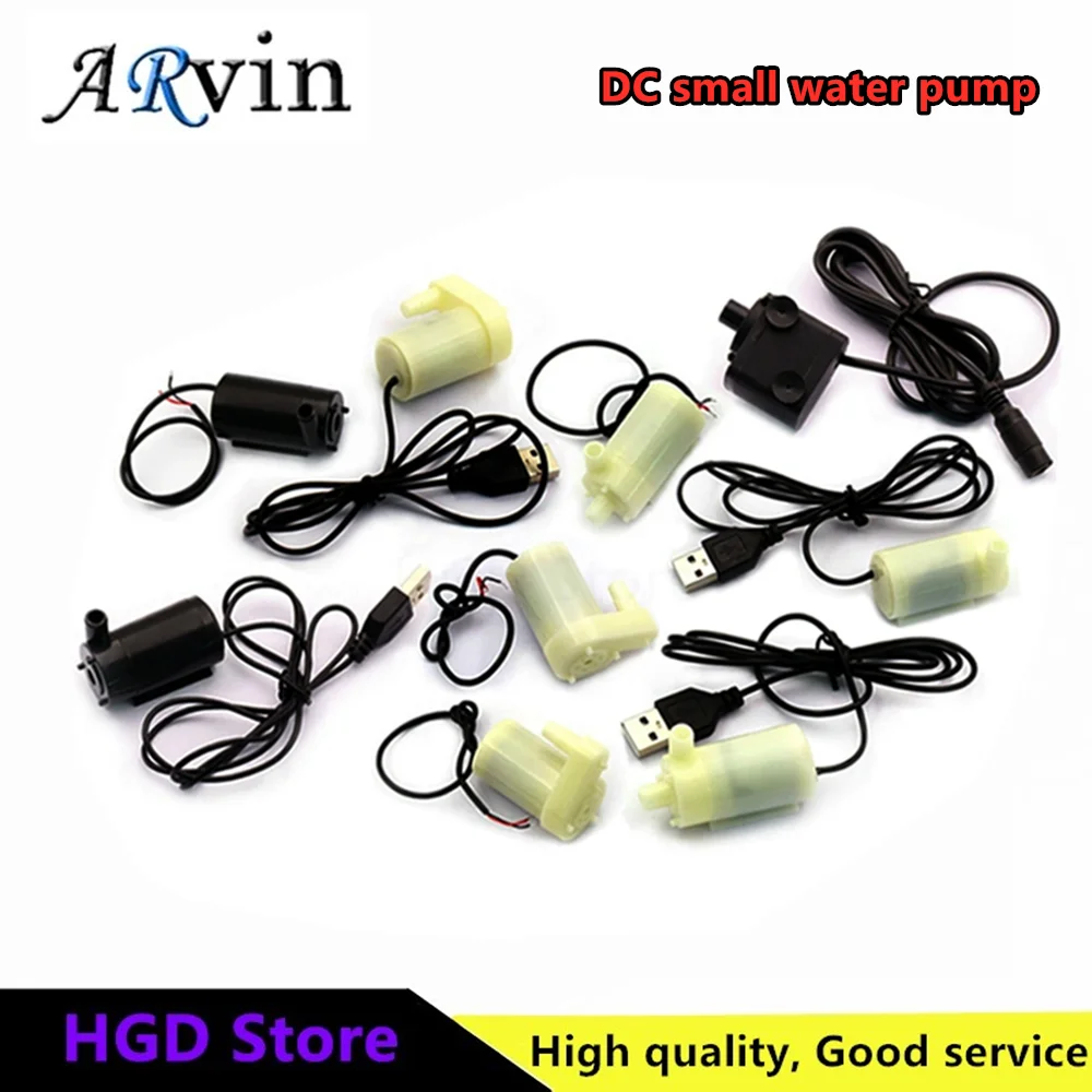 Horizontal DC 3V Mini Water Pump Submersible Fountain Pump Vertical 4.5V 5V 6V Available for Aquatic Systems And Fountains
