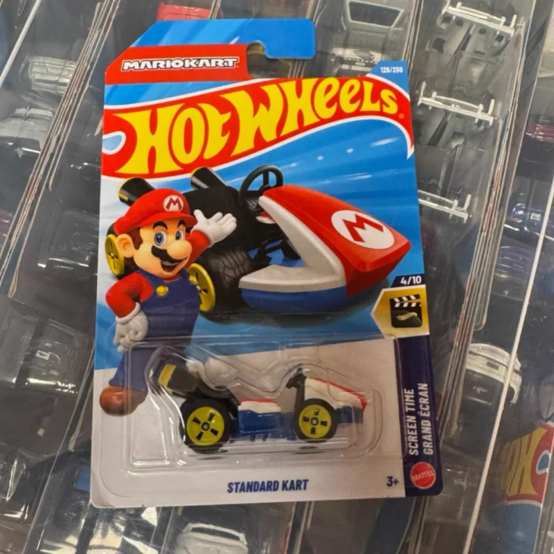 

Оригинальная модель гоночного автомобиля Hot Wheels Mari Car Kart Standard Kart 129 250, литая коллекционная игрушка, подарок для фанатов коллекции гоночных автомобилей