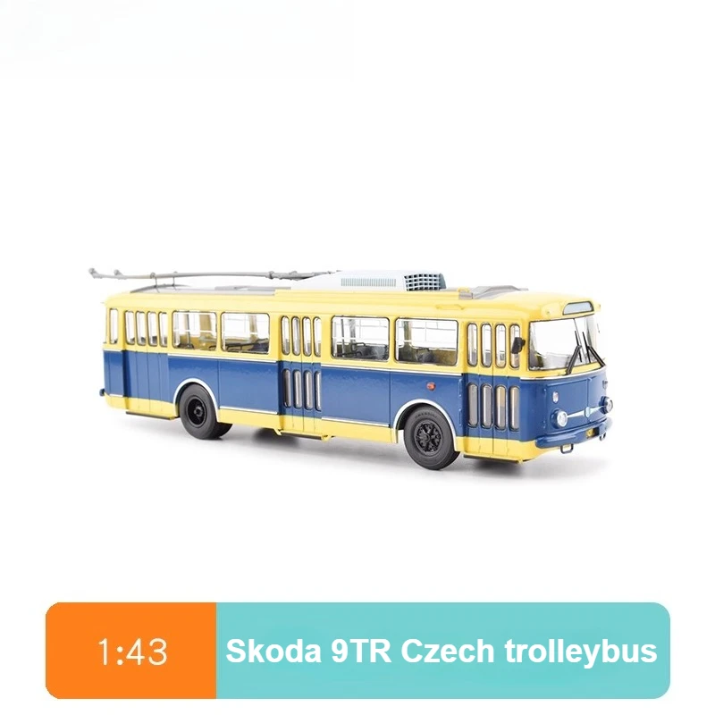 

1/43 Toy Bus Skoda 9TR Metal Tram Static Model Czech City Trackless 103566 Toy Car Model Boy Toy Gift