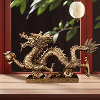 Chinese Treasures Dragon Statue Table Centerpiece Resin Dragon Sculpture for Cabinet Desk Bookshelf Bedroom New Year Gifts