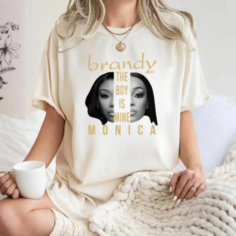 NEW BRANDY MONICA Concert Music 2025 Style Fashion 90s R B  T shirt