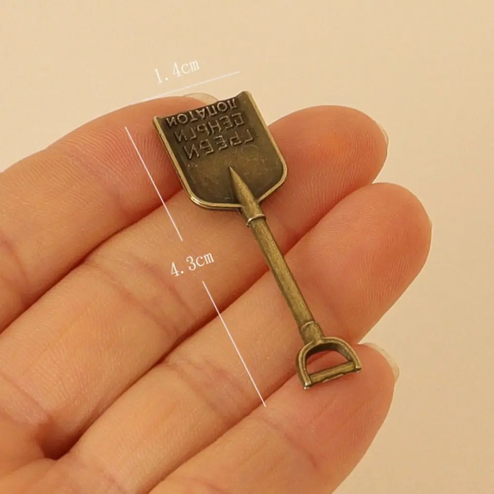 Hochwertige Mini-Puppenhaus-Schaufel, 2 Farben, 4,3 x 1,4 cm, Puppenhaus-Modell, Puppenhaus-Werkzeug, Puppenhaus-Dekoration