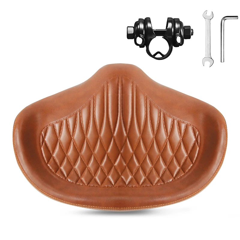 BUCKLOS Übergroßer Fahrradsattel Noseless Bike Saddle Trainingsfahrrad-Sitzkissen Stoßdämpfung Breiter MTB-Sitz – Detail 2