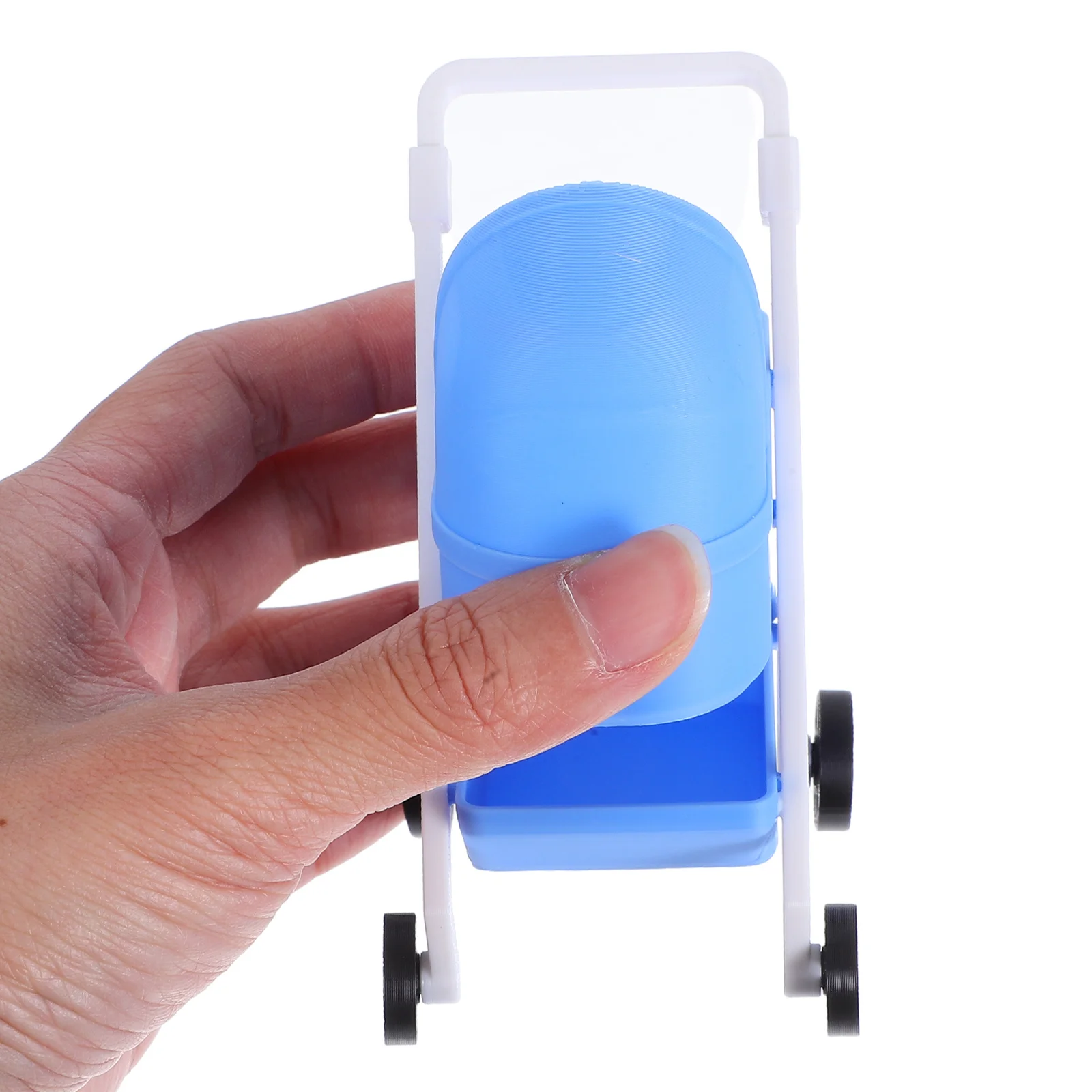 Stroller Realistic Dollhouse Decor For Kids Roleplay Lightweight Plastic Carrier Compatible With Small Furniture