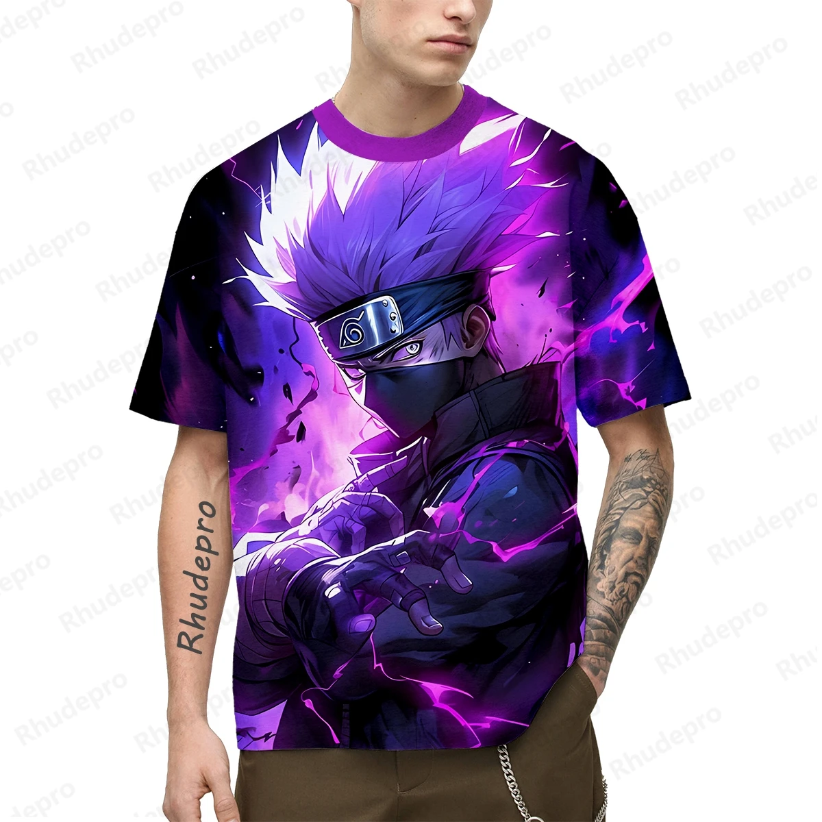 

Men's T-shirt Streetwear Naruto Shirts High Quality Y2k Clothes 2024 Clothing Harajuku Style Gift Short Sleeve Cosplay Anime