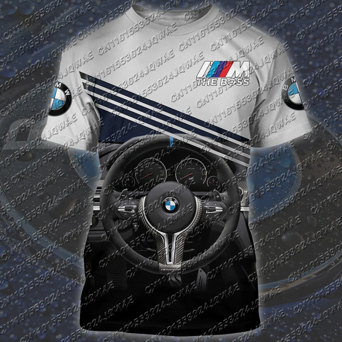 

Bmw High-End Fashionable Casual Top Men's 3d Mesh Breathable Quick Drying Shirt Motorcycle Racing Enthusiast Sports Jersey