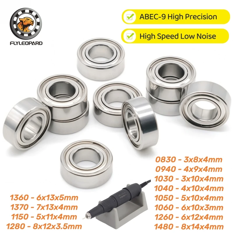 10pcs Nail Drill Handpiece Bearing MR106ZZ 6x10x3mm ABEC-9 High Speed Bearing 1150 1280 1370 1360 1060 1040 1030 1480 1260 0940