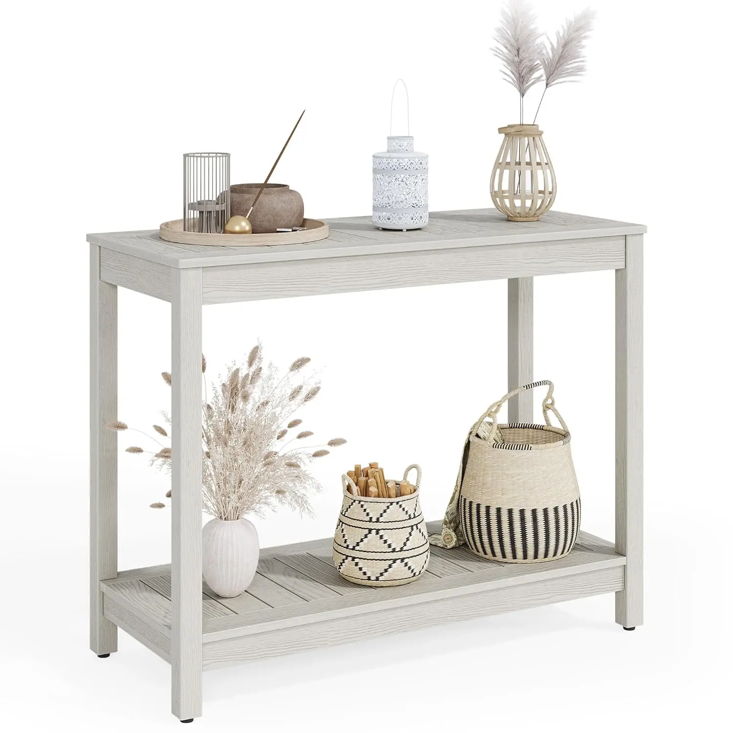 

38.3in HIPS Indoor Outdoor Bar Console Buffet Storage Table Adjustable Feet, Customized