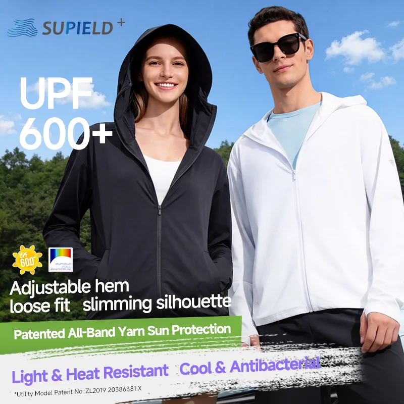 Supield High-Tech Sun Protection Jacket, UPF 600+, Cool Ice Yarn, Loose Breathable New Sun Protection Coat