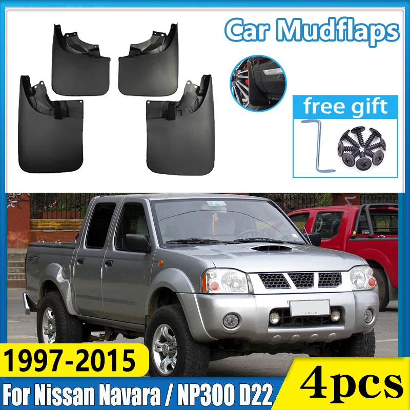 Car Fenders For Nissan Navara NP300 Accessories D22 4WD 2WD 1997~2015 Front Rear Wheel Mudflaps Mud Flaps Anti-splash Mudguards