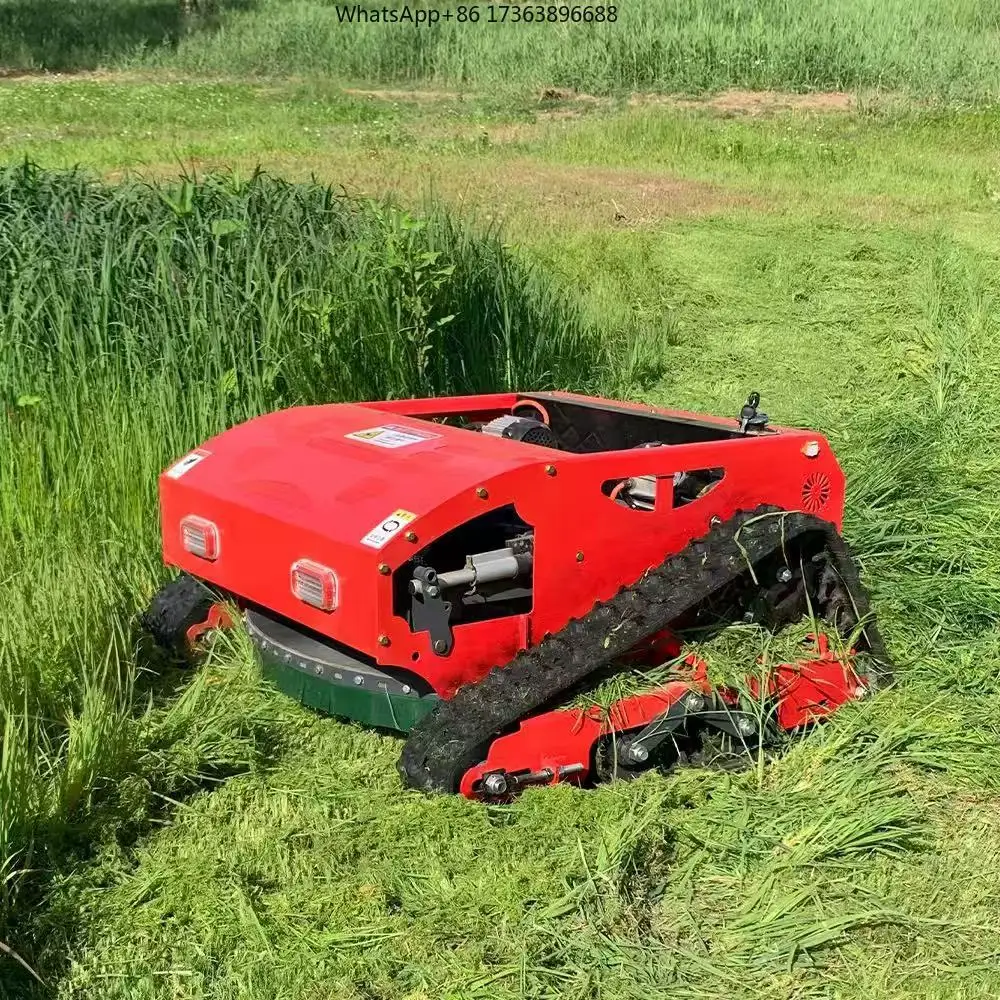 550MM Remote Control Robotic Lawn Mower & Snow Plow Combo | Electric Zero Turn Tractor for Farm & Garden Grass Cutting