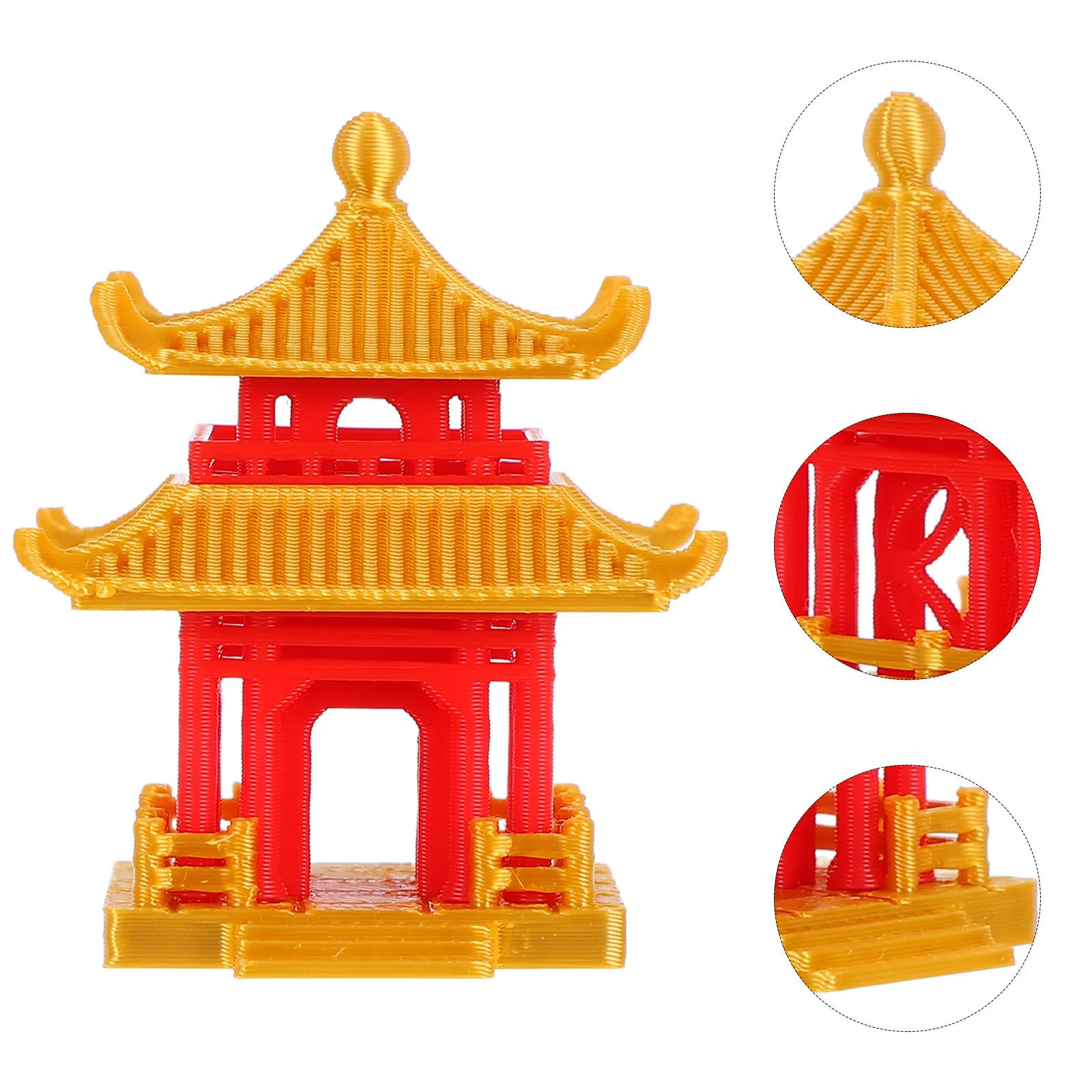 Mini Chinese Pavilion Ornate Garden Decoration Bonsai Micro Landscape Aquarium Statue Fish Tank Pavilion Ornament