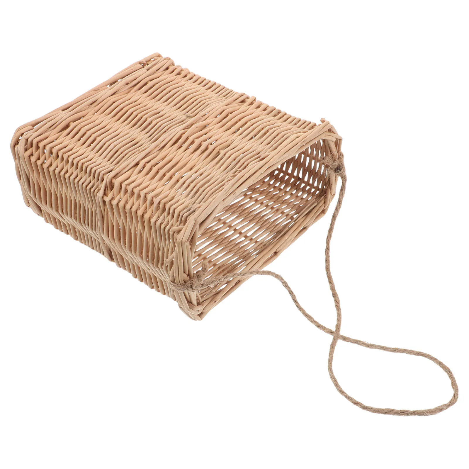 

Handwoven Wall Hanging Natural Willow Woven Storage For Kitchen Dining Room Hanging Fruit Vegetable Organizer Scallop Edge