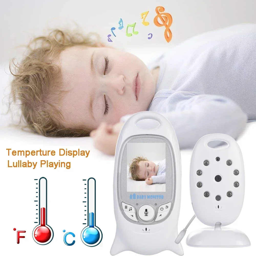 Video Babyfoon Camera 2 Way Talk Nachtzicht Ir Led Temperatuur Babi Nanny Camera 8 Slaapliedjes Vb601 Draadloze Babysitter