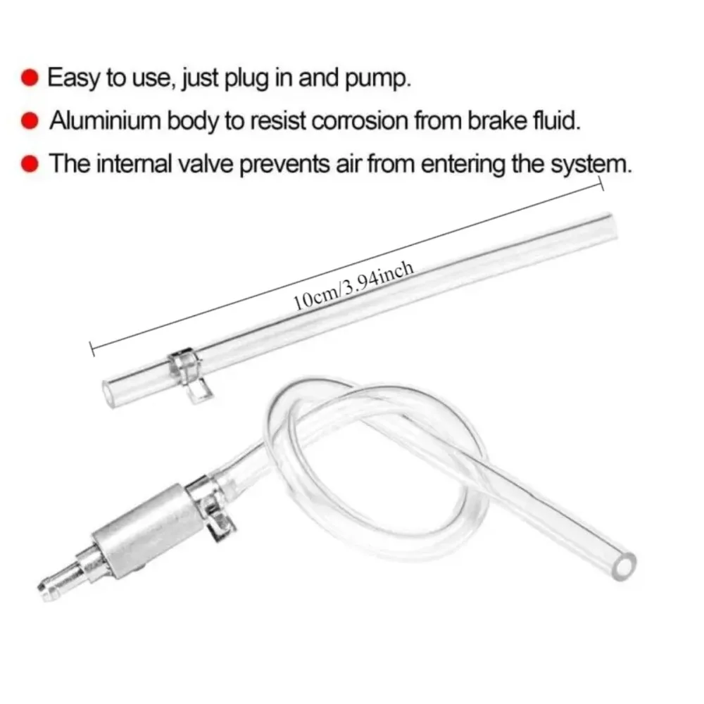 

Car Clutch Brake Bleeder Hose with Non Return One Way Valve Tube Bleeding Tools for Motorcycle Replacement Adapter Kits
