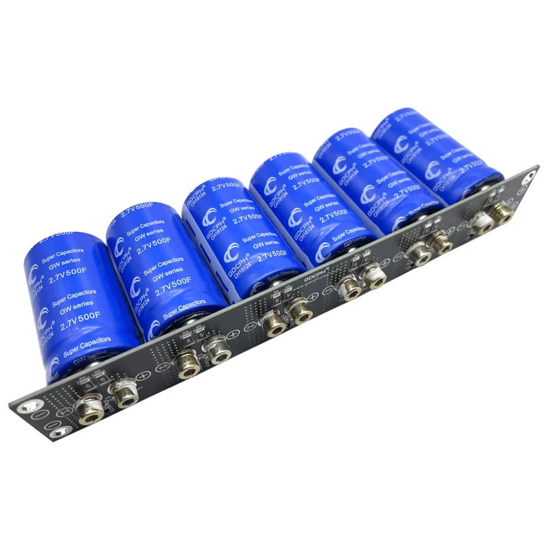 

1Set GDCPH Capacitor farad 2.7v500f 6 peças/1 conjunto super capacitor 16v83f, capacitor automotivo com placa de proteção