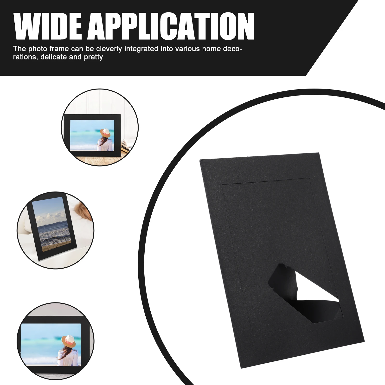 

10pcs Paper Photo Frame Diy Craft Blank Picture Holder For Home Decor Bedroom Tabletop Display Standing Picture Frame