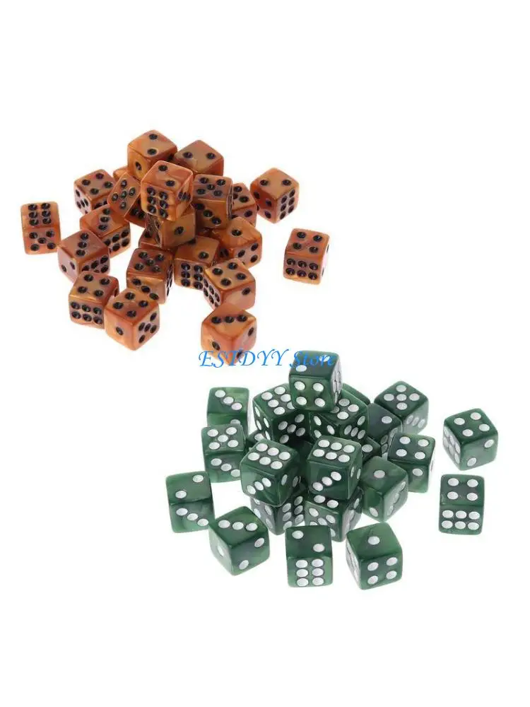 

G6DE 25 Pcs/Set Game Number 12 Square Stripe for Creative Dices Party Club Games